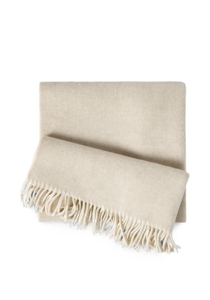 Brunello Cucinelli wool and cashmere knit scarf - Neutrals
