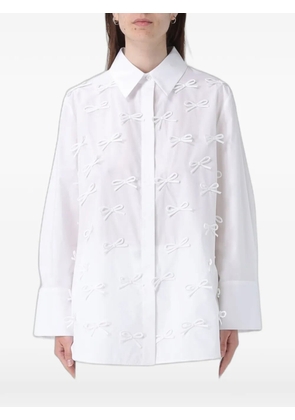 MeimeiJ bow-embellished cotton shirt - White