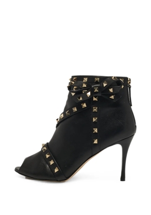 Valentino Garavani Pre-Owned Rockstud bow ankle boots - Black