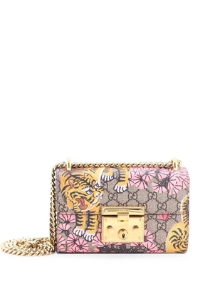 Gucci Pre-Owned Padlock Bengal Print GG Coated Canvas Small shoulder bag - Brown