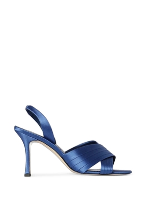 Manolo Blahnik Vierasan crossover-strap heeled sandals - Blue