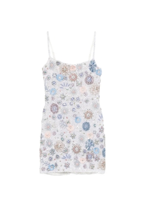 Rachel Gilbert Francesca floral-embellished mini dress - White