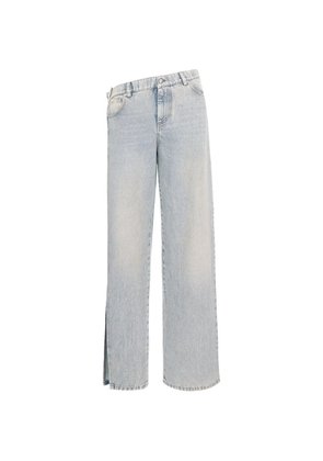 Seen Users open-cut buckled jeans - Blue