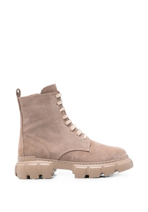 SERGIO MORETTI FIRENZE lace-up combat boots - Neutrals