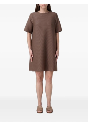 Max Mara crêpe T-shirt mini dress - Brown