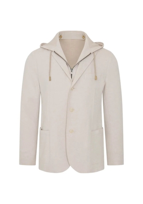 PATRICK ASSARAF hooded blazer - Neutrals