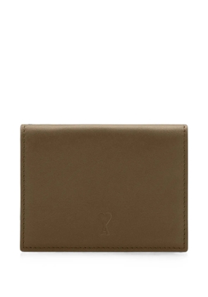 AMI Paris cowhide leather trifold wallet - Brown