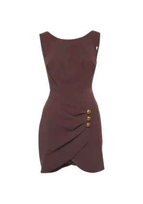 Elisabetta Franchi draped mini dress - Brown