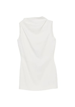 KHAITE Astor cowl-neck mini dress - White
