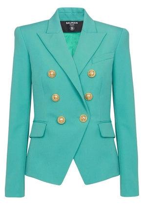 Balmain peak-lapels double-breasted blazer - Blue
