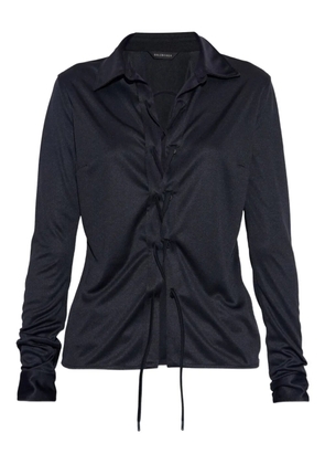 Balenciaga lace-up slim-fit shirt - Black