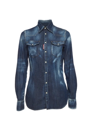 DSQUARED2 distressed denim shirt - Blue