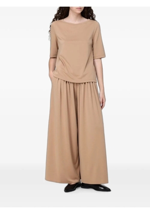 Max Mara pleated wide-leg trousers - Brown