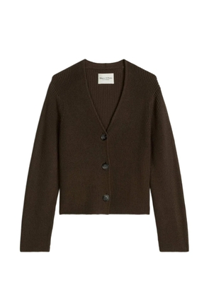 Marc O'Polo ribbed V-neck cardigan - Brown