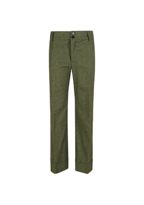 La DoubleJ Hendrix high-waisted turn-up trousers - Green