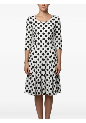 Dolce & Gabbana Pre-Owned midi polka dot-print long-sleeve dress - White