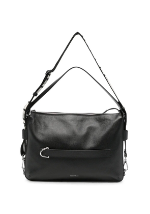 Coccinelle Gretel Ribbon logo-detail shoulder bag - Black
