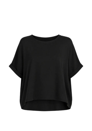 Dusan rolled-cuff silk T-shirt - Black