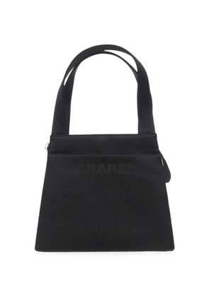 CHANEL Pre-Owned 1998 embroidered-logo handbag - Black