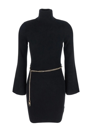Michael Kors ribbed chain-belt mini dress - Black