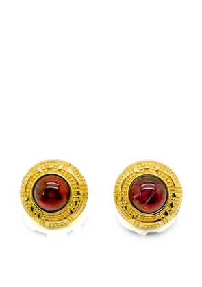 Christian Dior Pre-Owned 1980s glass cabochon earrings - Gold