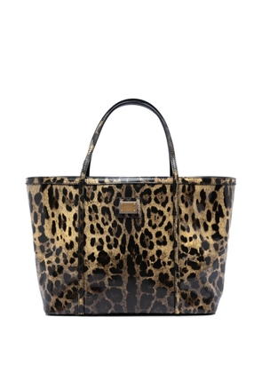 Dolce & Gabbana Pre-Owned 2000-2026 Leopard Printed Patent Miss Escape tote bag - Brown