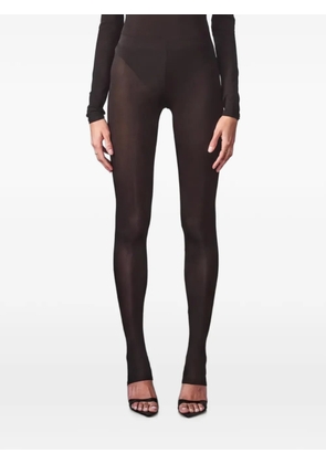 ARTEMIS DICIERO Christina sheer stirrup leggings - Black