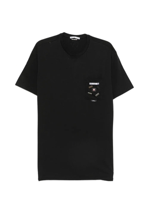 Daniele Alessandrini logo-plaque chest-pocket T-shirt - Black