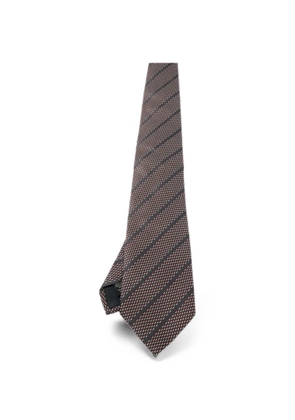 Ermenegildo Zegna Vintage stripe-pattern silk tie - Grey