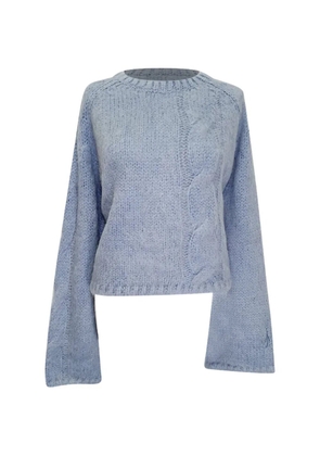 JW Anderson cable knit cropped sweater - Blue