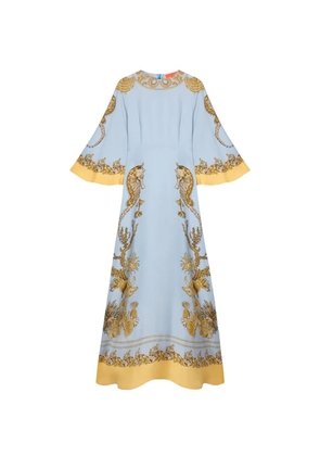 La DoubleJ Sorella oceania-print dress - Blue