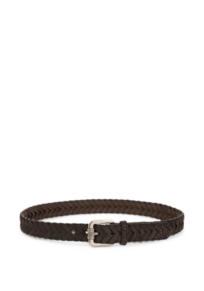 ETRO woven suede belt - Brown