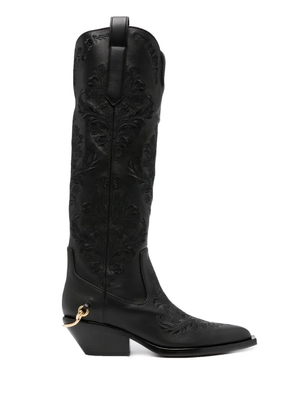 ZIMMERMANN Duncan 45mm leather cowboy boots - Black