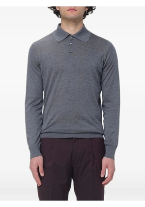 Brunello Cucinelli long-sleeveD polo shirt - Grey
