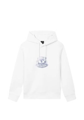 Armani Exchange logo-print hoodie - White