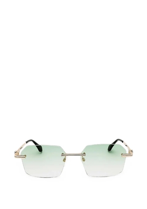 Palm Angels Quartz geometric rimless sunglasses - Gold
