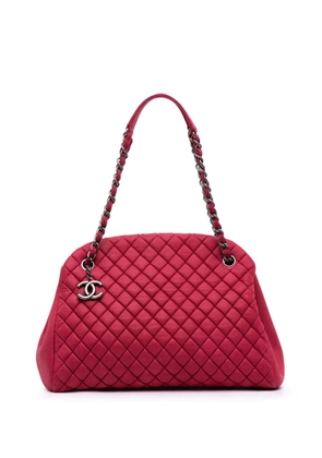 CHANEL Pre-Owned 2012-2013 Large Quilted Lambskin Just Mademoiselle Bowling Bag shoulder bag - Red