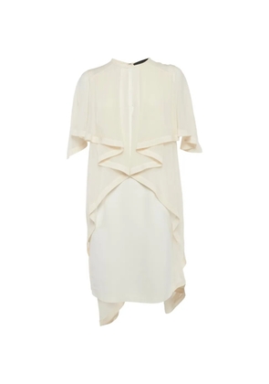 Elie Saab ruffled draped midi dress - Neutrals