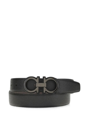 Ferragamo Gancini buckle leather belt - Black