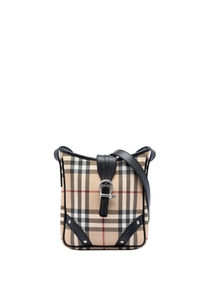 Burberry Pre-Owned 2000-2017 House Check Coated Canvas crossbody bag - Black