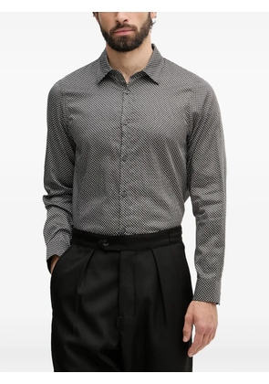 Armani Exchange geometric-print long-sleeve shirt - Grey