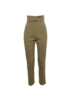 Elisabetta Franchi crepe slim-fit trousers - Green