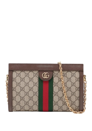 Gucci Pre-Owned 2016-2026 Small GG Supreme Web Ophidia Chain crossbody bag - Neutrals