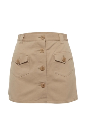Red Valentino Vintage button-front gabardine shorts - Neutrals