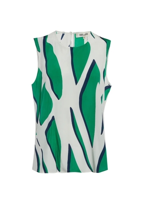 DVF Diane von Furstenberg sleeveless printed top - White