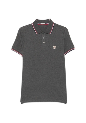 Moncler logo-patch short-sleeve polo shirt - Grey