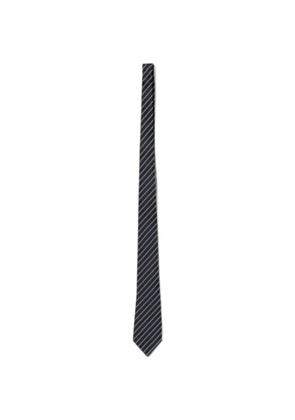 Zegna stripe-pattern silk tie - Blue