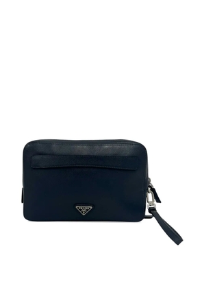 Prada Pre-Owned 2010-2026 Saffiano Portfolio Zip clutch bag - Blue