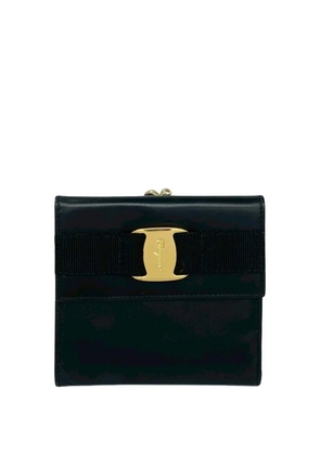 Ferragamo Pre-Owned 1998-2002 Leather Vara Trifold Wallet small wallets - Black