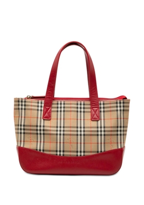 Burberry Pre-Owned 2000-2017 Haymarket Check Canvas tote bag - Neutrals